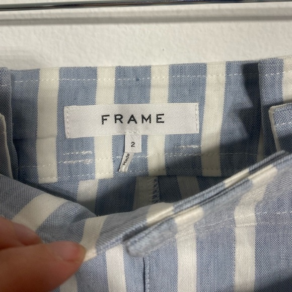 Frame Casual Linen Shorts Stripe - Picture 4 of 8